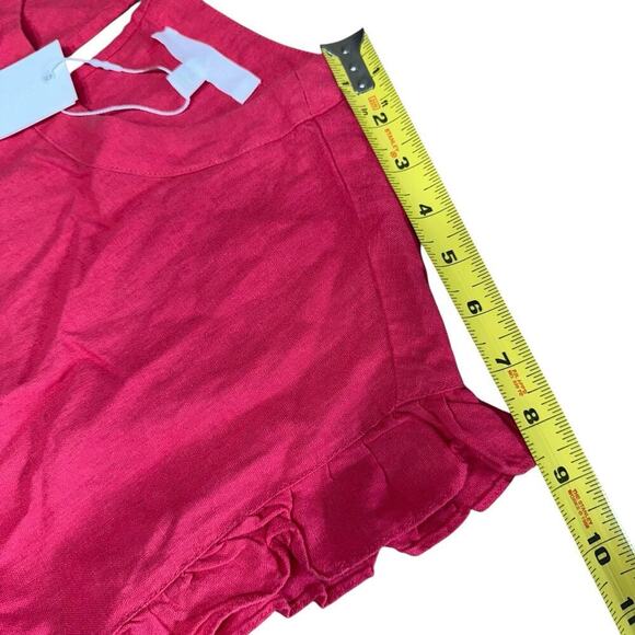 Adyson Parker Linen Blend Tiered Ruffle Sleeve Shift Babydoll Dress XL Boho - Picture 9 of 9